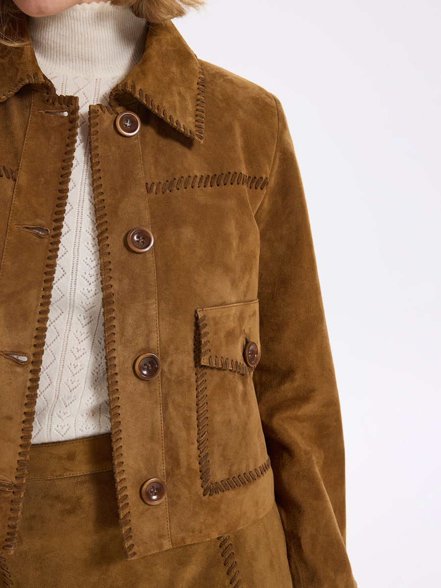 Border Leather Jacket