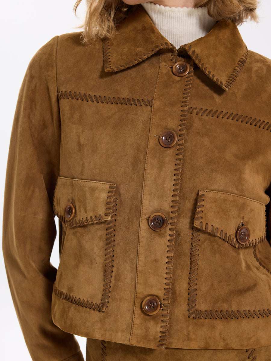 Border Leather Jacket
