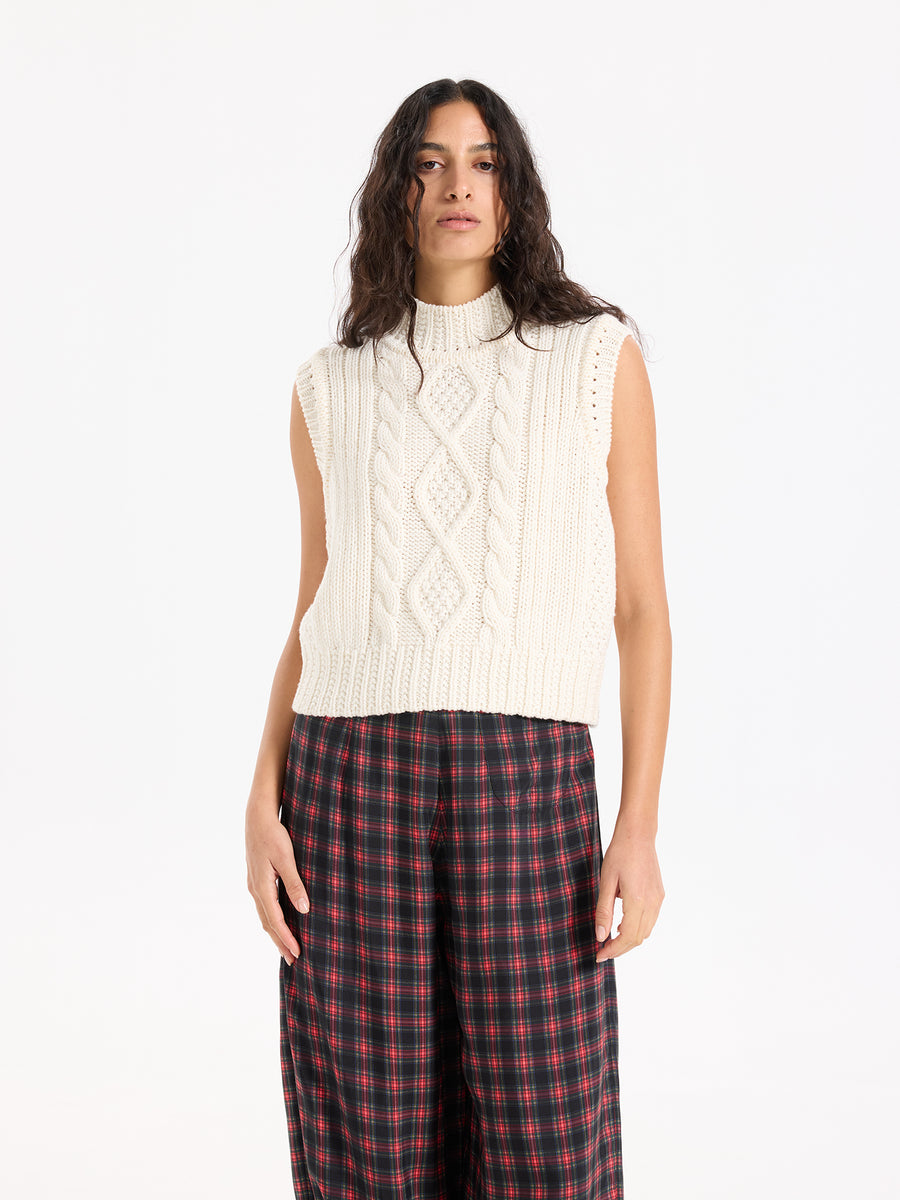 Aran Wool Vest