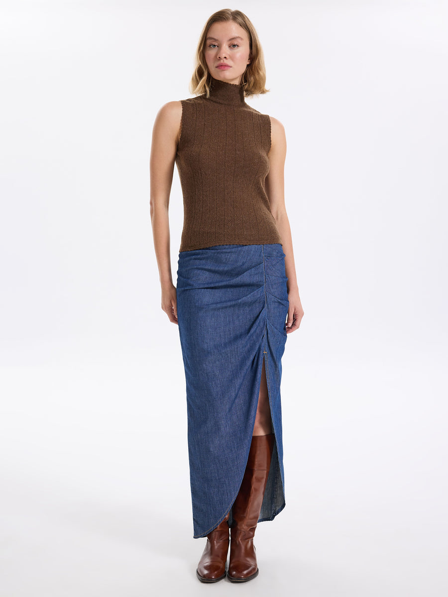 Hearts in a Row Knit Sleeveless Turtleneck