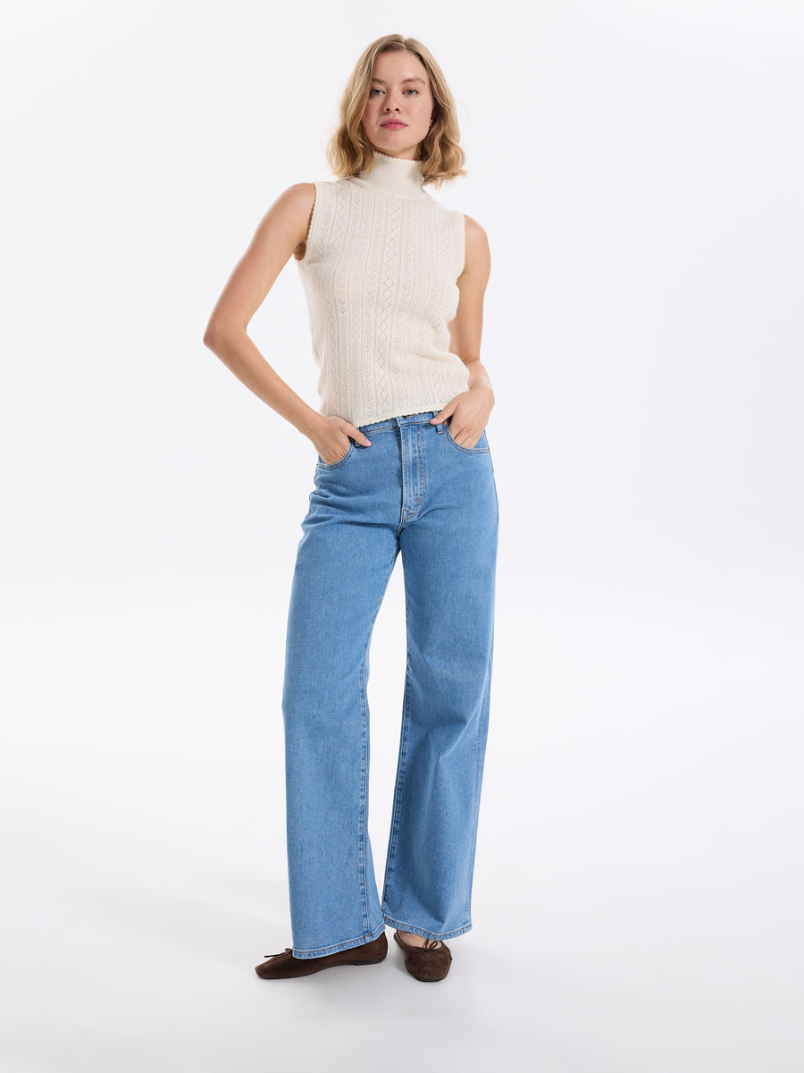 Hearts in a Row Knit Sleeveless Turtleneck