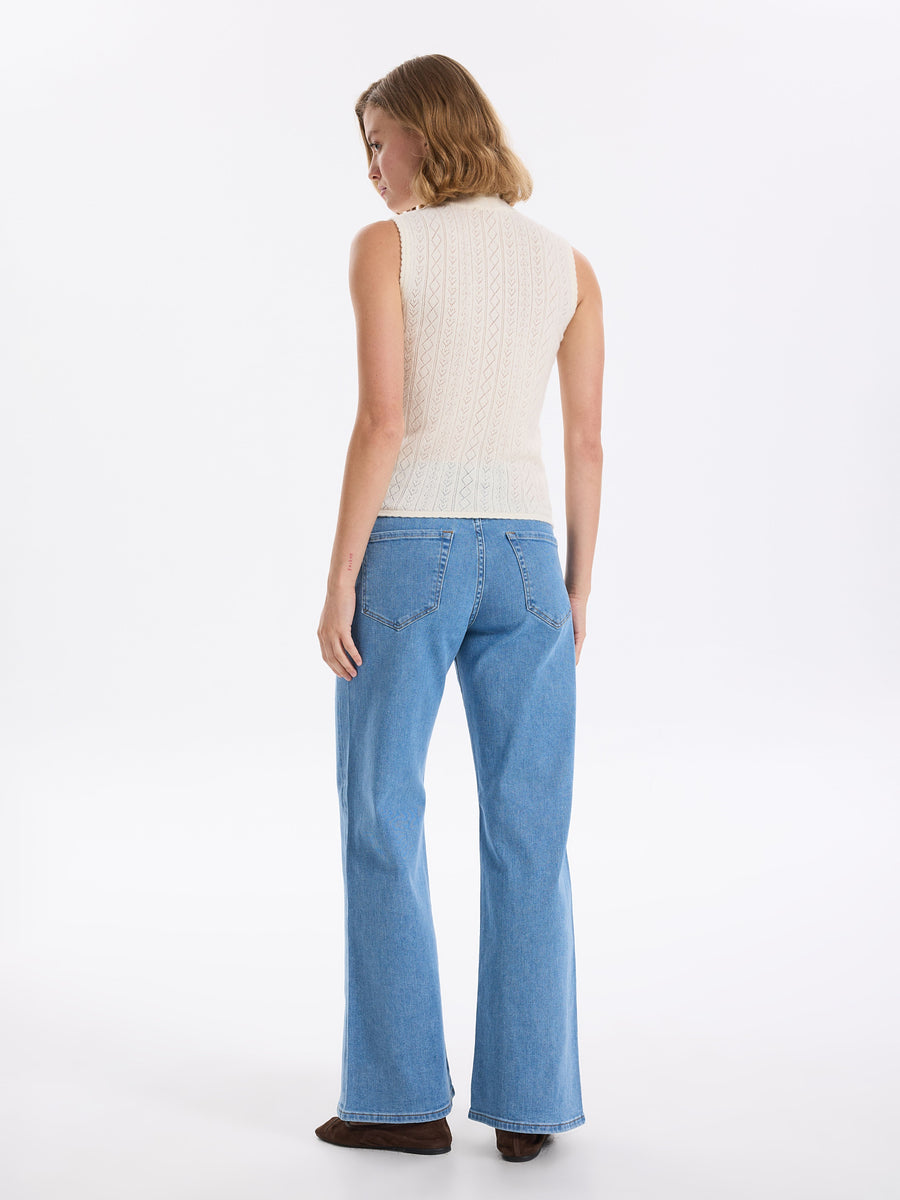 Hearts in a Row Knit Sleeveless Turtleneck