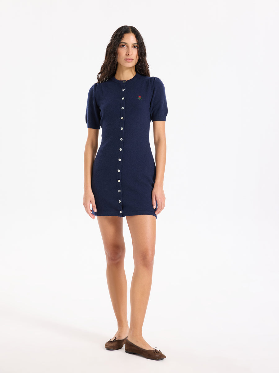 Lover's Knot Wool Cashmere Cardigan Dress