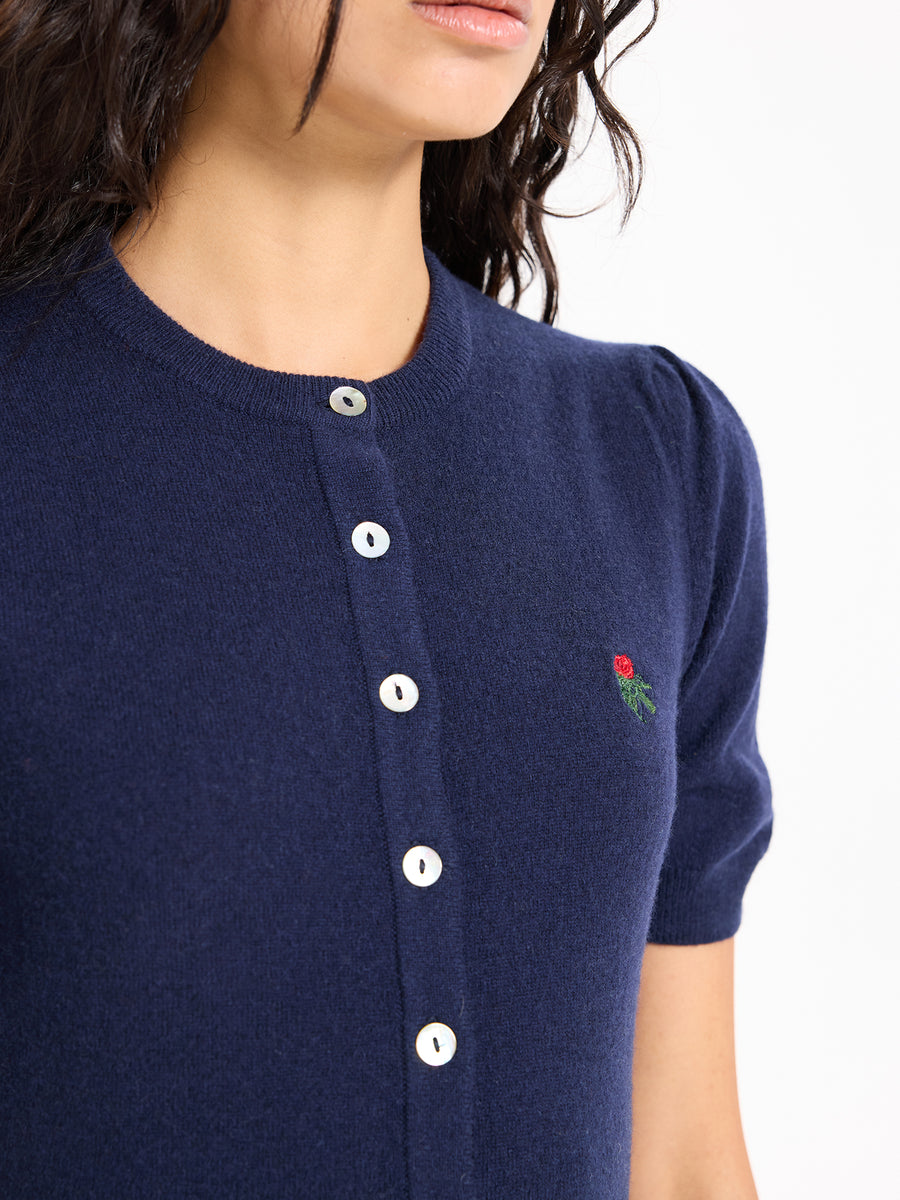 Lover's Knot Wool Cashmere Cardigan Dress