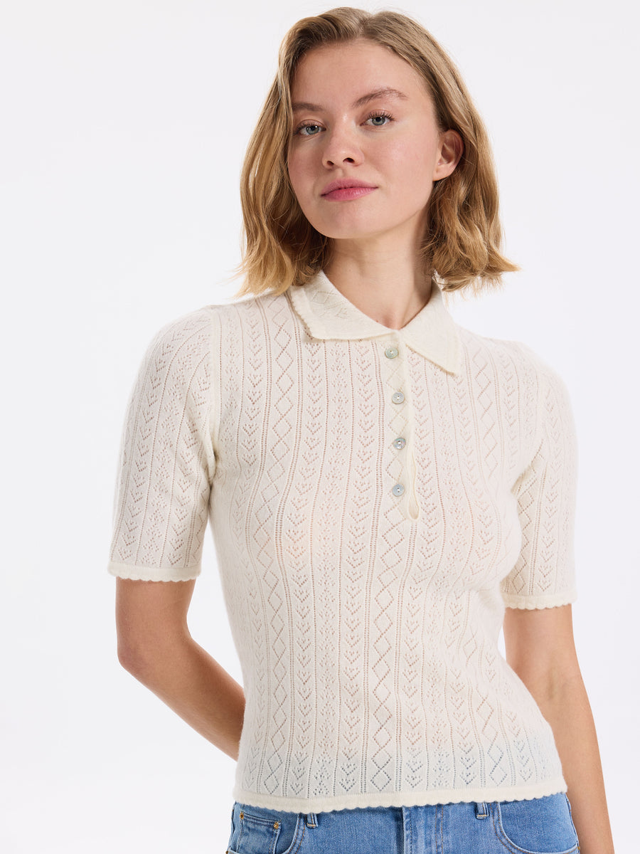 Hearts in a Row Knit Polo