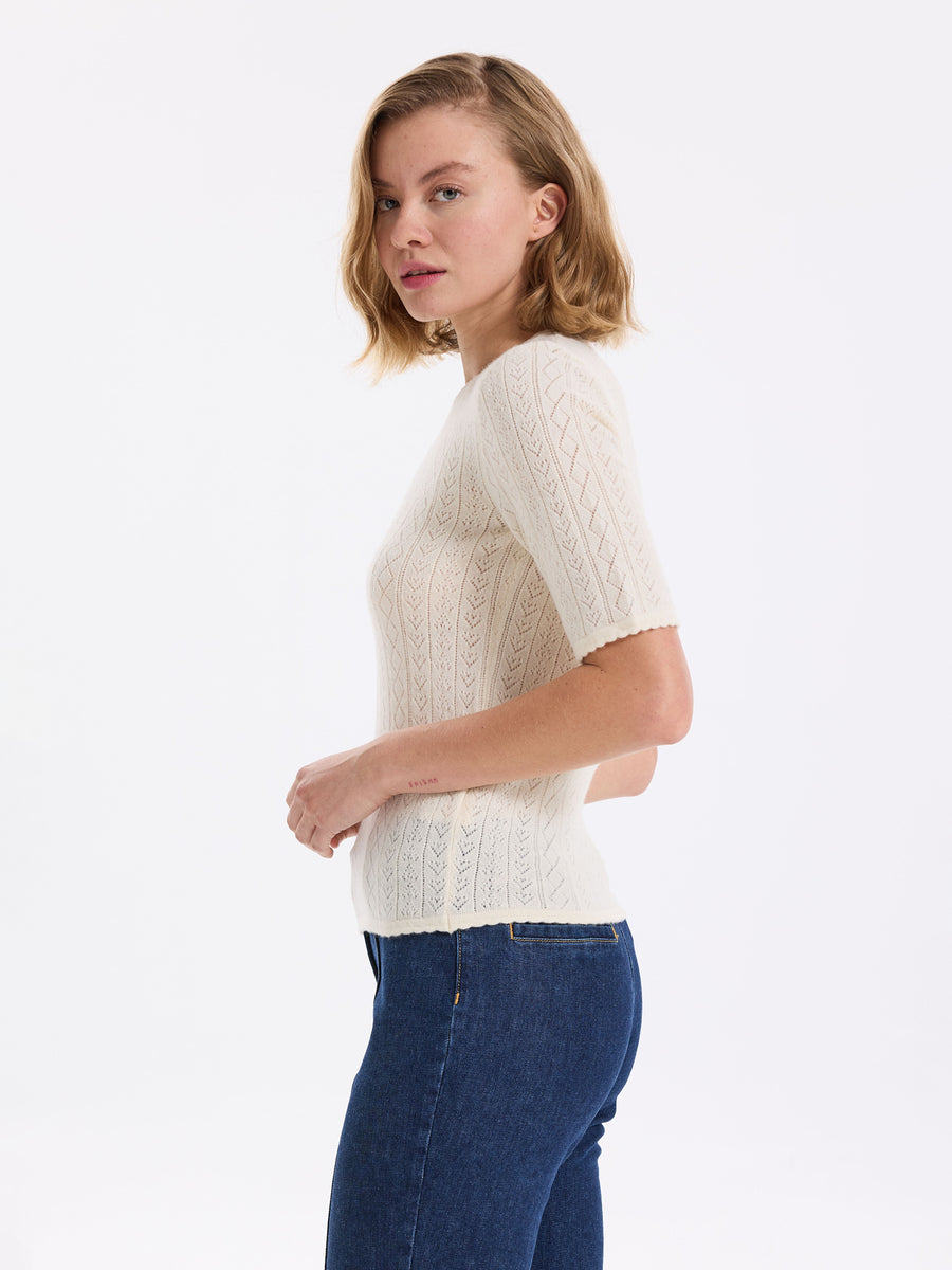 Hearts in a Row Short Sleeve Knit Top