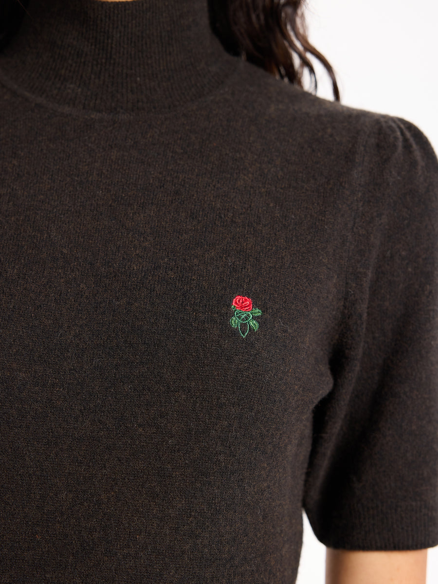 Lover's Knot Wool Cashmere Turtleneck Dress