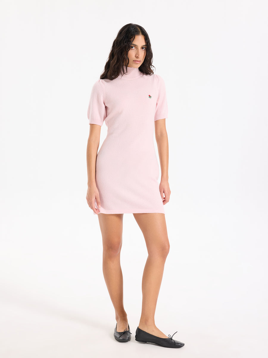 Lover's Knot Wool Cashmere Turtleneck Dress