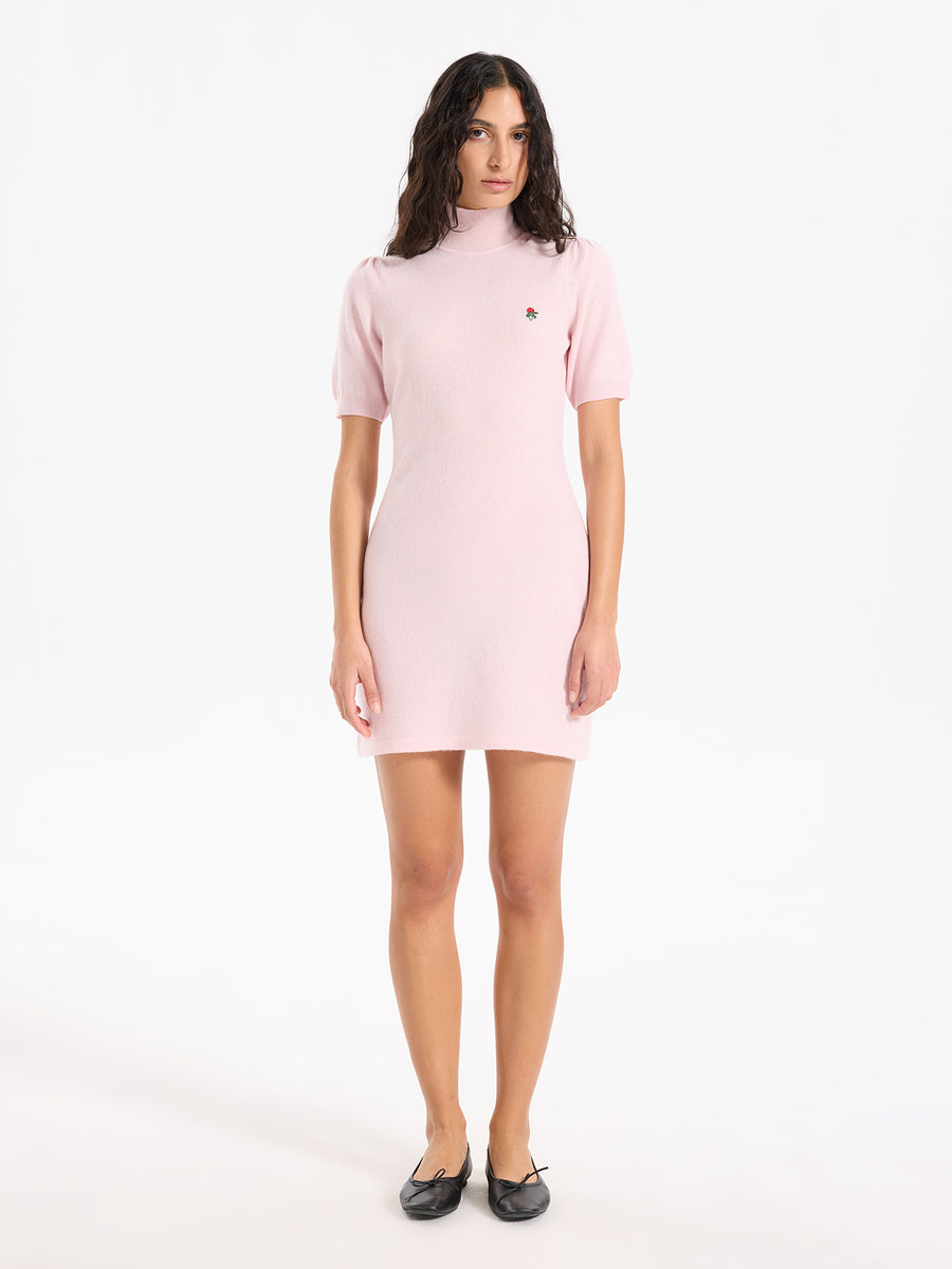 Lover's Knot Wool Cashmere Turtleneck Dress