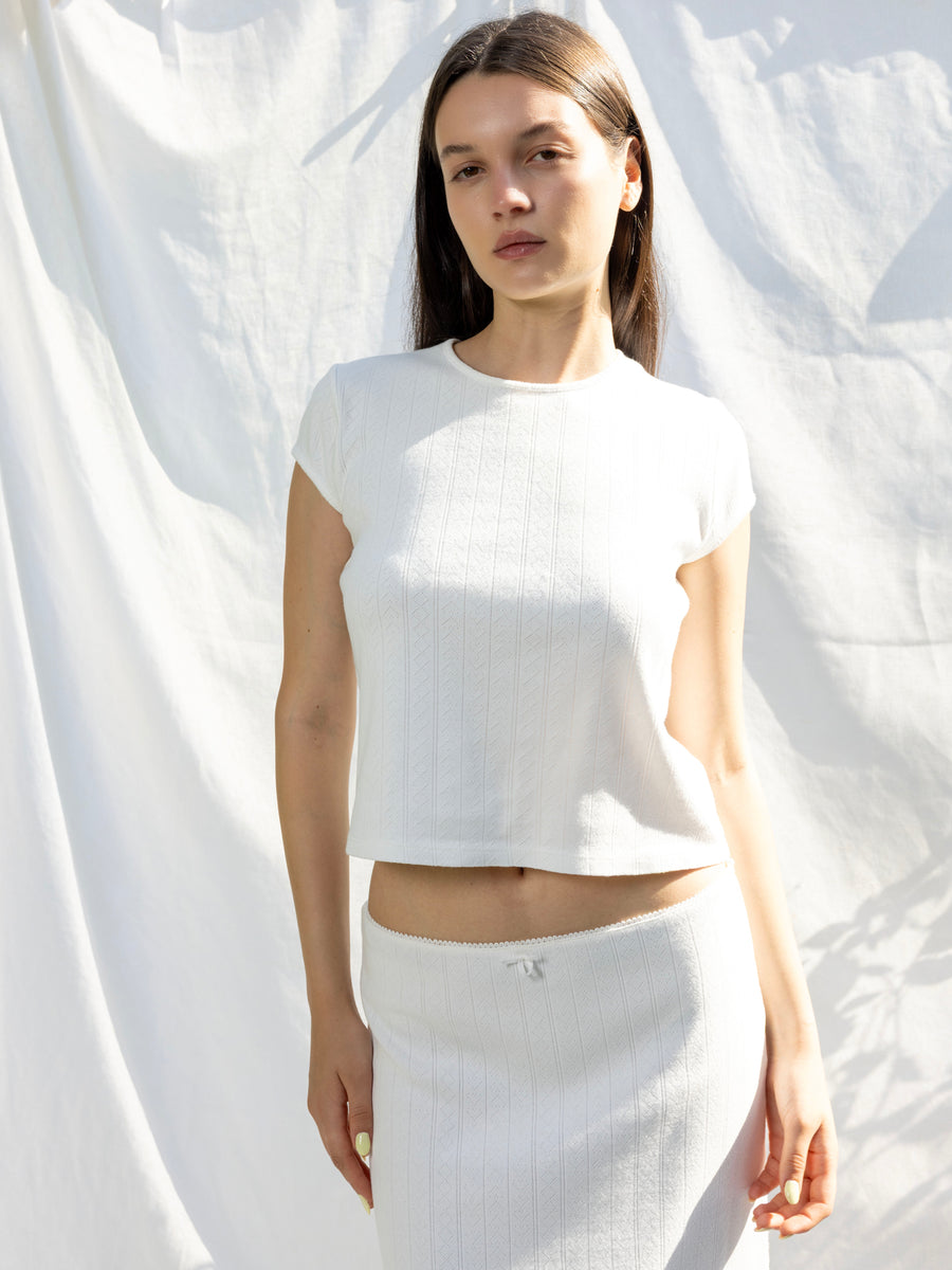 Hearts in a Row Organic Cotton Midi Skirt