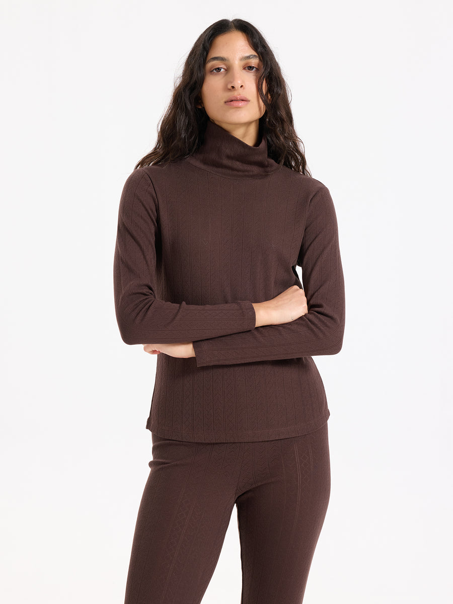 Hearts in a Row Long Sleeve Turtleneck
