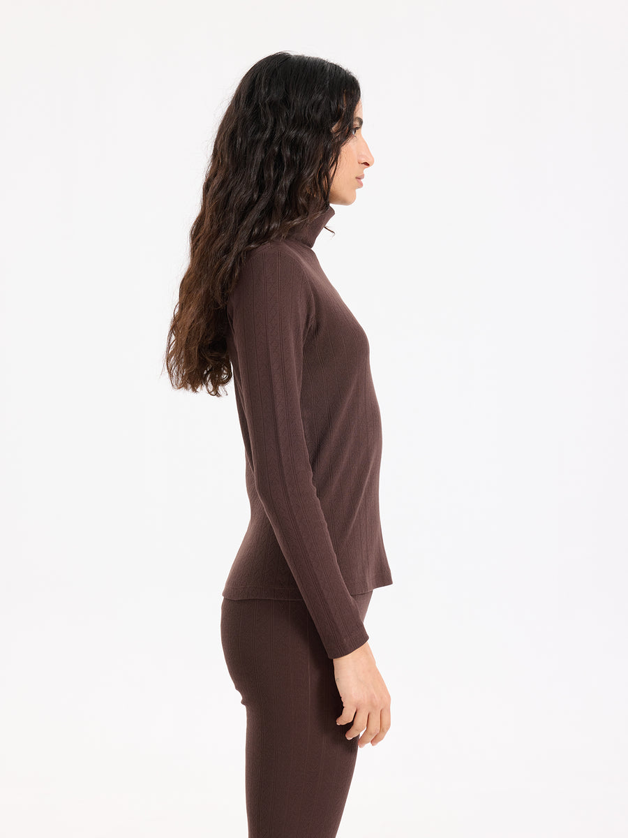 Hearts in a Row Long Sleeve Turtleneck