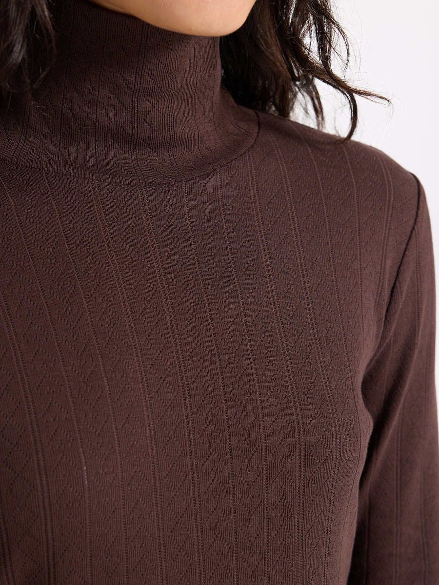 Hearts in a Row Long Sleeve Turtleneck