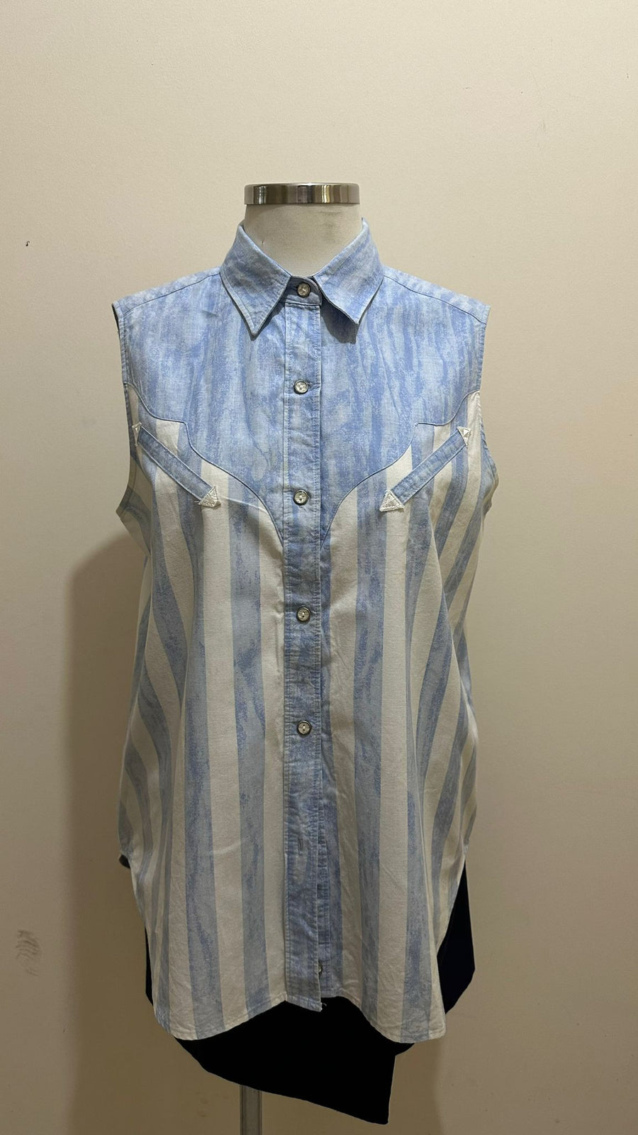 Vintage Sleeveless Cotton Shirt