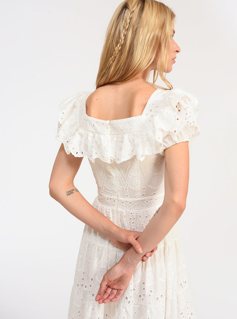 Prairie Dress  White - harly jae