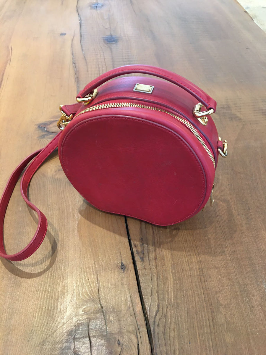 Dolce & Gabbana Round Tote Red Crossbody Bag