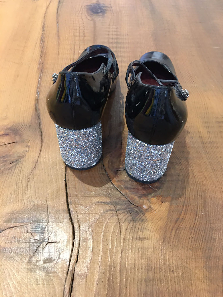 Marc by Marc Jacobs Glitter Heel Mary Janes