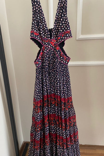 Diave von Furstenberg  Cut-out Silk Maxi Dress