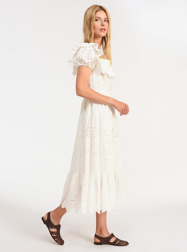 Prairie Dress  White - harly jae